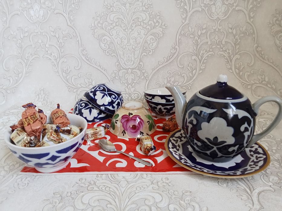 Чайник, косушка, пиалушки "Пахта"