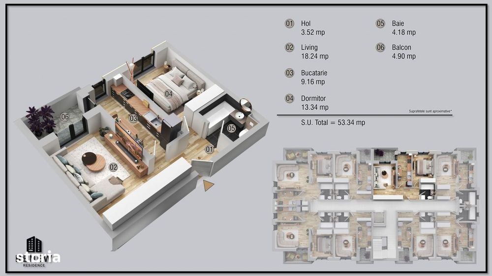 Apartament 2 camere decomandat Militari Residence