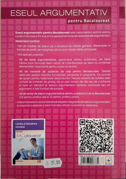 Eseul argumentativ Bacalaureat