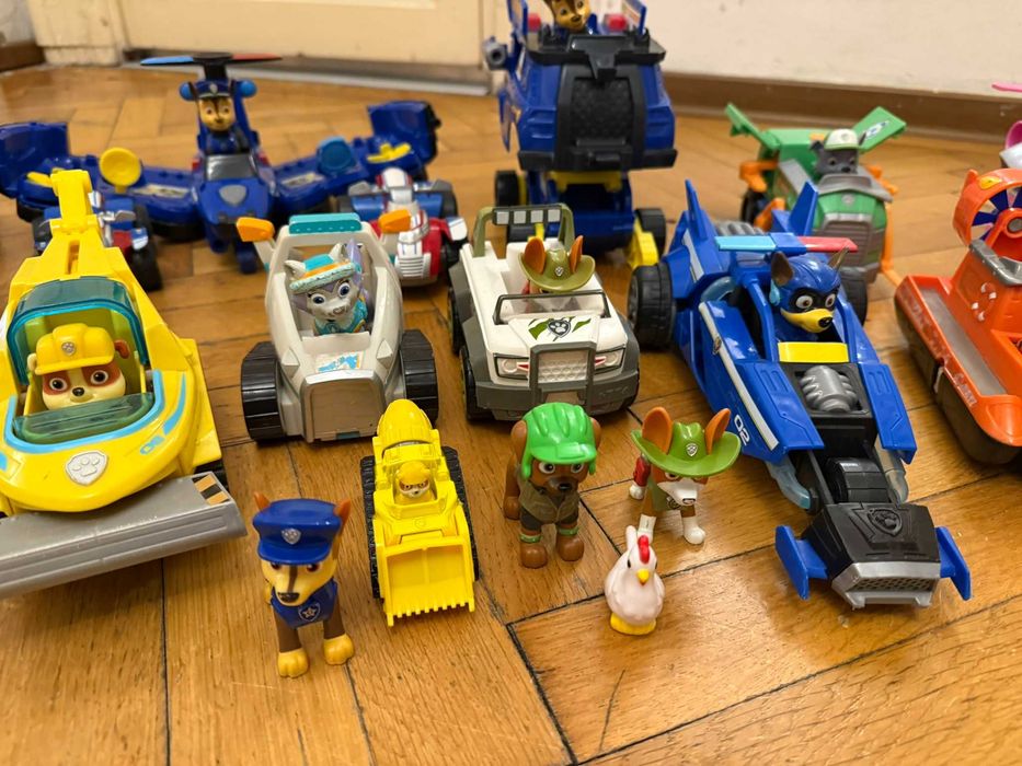 Lot Paw Patrol/Patrula catelusilor Chase,Rubble,Zuma Marshal,Ryder,Sky