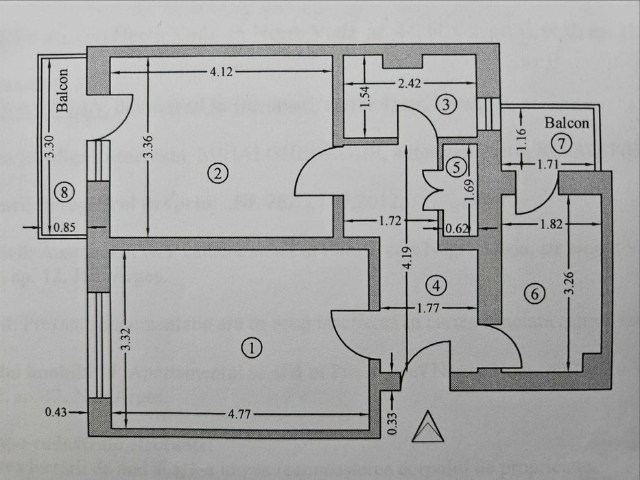 Apartament 2 camere Negru Voda Pitesti - Etaj 2, Confort 1, Decomandat