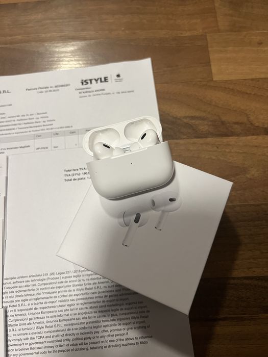 AirPods Pro 2 – stare impecabilă, cu factură iSTYLE, garanție Apple