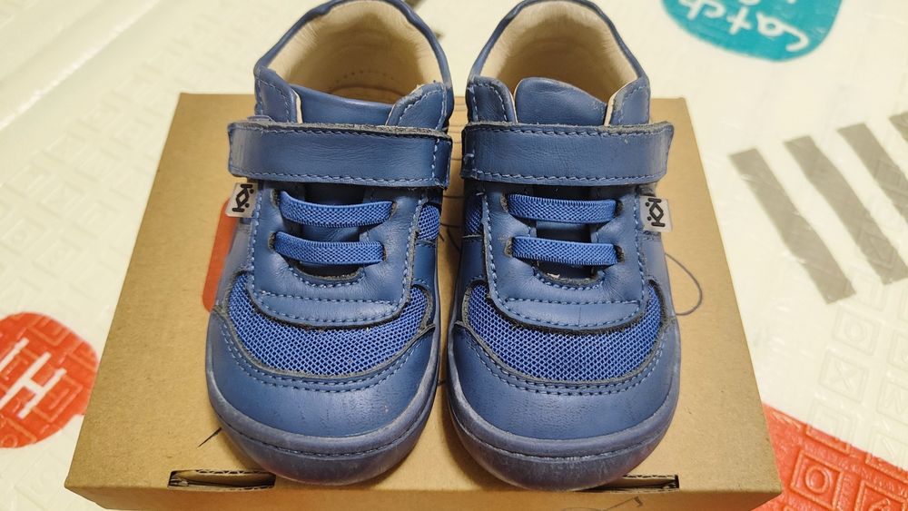 Детски боси маратонки КК в цвят джинс / Barefoot /22 номер