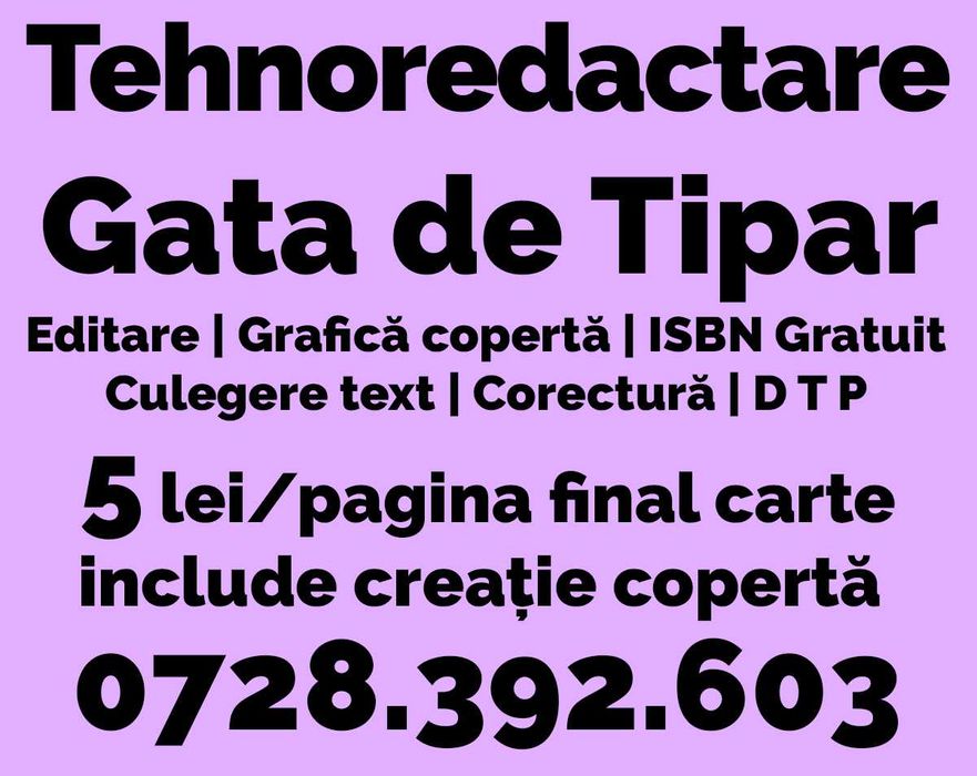 Tehnoredactare Carte Gata de Tipar | Realizare ebook | ISBN gratuit !