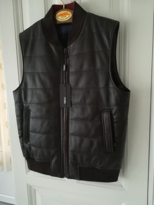 Vestă nouă piele bărbați Alexco M