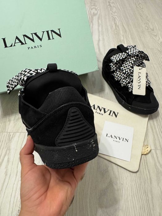 Adidasi Lanvin Curb, SNEAKERS Premium NOI, din Piele, Full Box