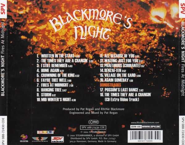CD Blackmore's Night - Fires at Midnight 2001 Enhanced Limited Ed