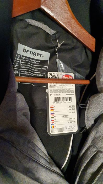 Jacheta ski Benger marime 54 noua cu eticheta, la jumatate de pret