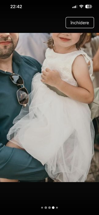 Rochie elegantă nuntă fete 2-3 ani