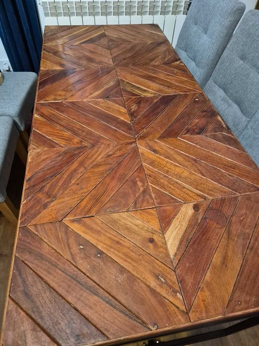 Трапезна маса масив Акация/Манго 160х70х76