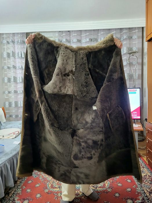 Cojoc blană naturală Nou mărimea 48,120cm bustul de damă cu glugă deta