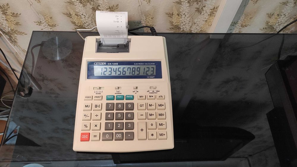 Citizen CX-123 II  печатающий калькулятор.