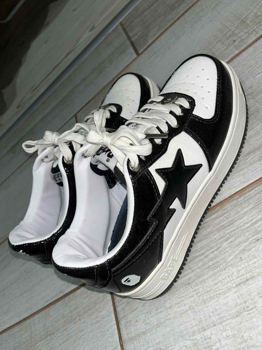 Обувки bape sta черно бели