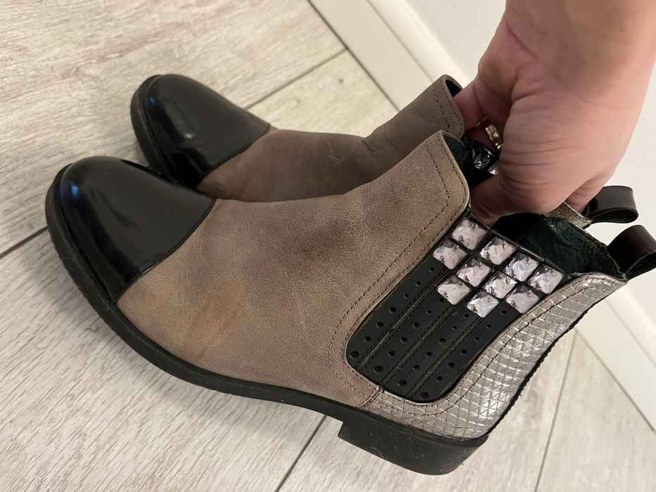 Ghete cafe noir piele marime 37