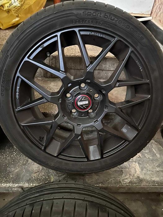 jante momo revenge 2.0 matt black + cauciucuri dunlop spt vara  , noi