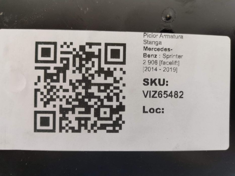 Cap Lonjeron Stanga Mercedes-Benz  Sprinter 2 906 [facelift] 2014 2015