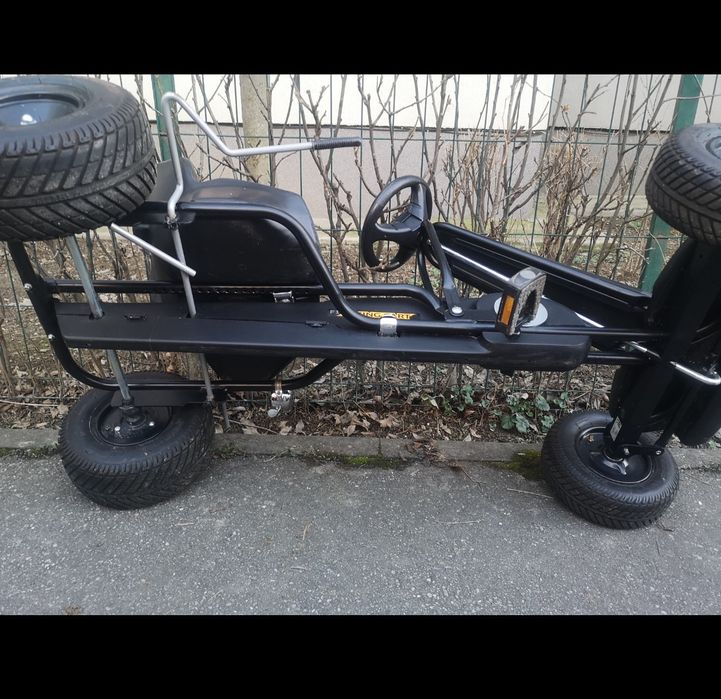 Kart/Cart cu pedale PUKY F1 pentru copii de la 6 la 12 ani, negru