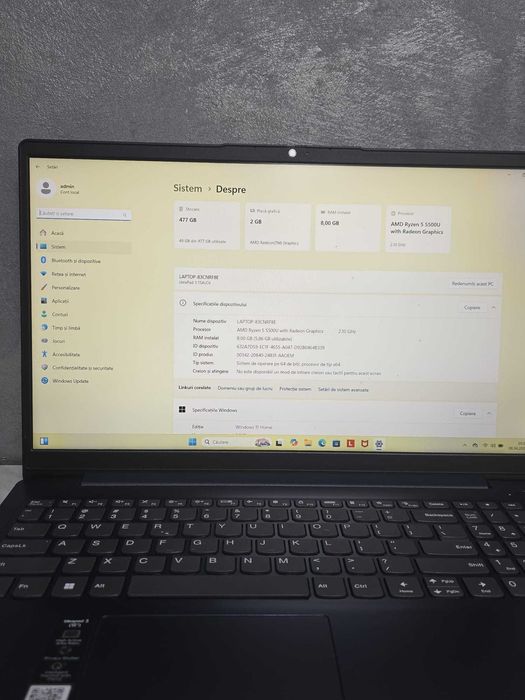 Laptop Lenovo  AMD Ryzen 5 5500U 15.6"  BMG Amanet 95716