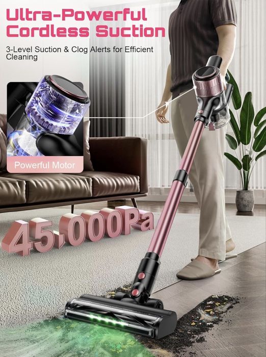 Безжична прахосмукачка, 10 в 1 45000 Pa, 500W
