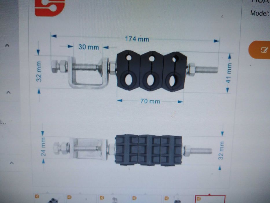 Prindere/ Cleme exterior pt.cabluri electrice DC/AC, fibra optica etc