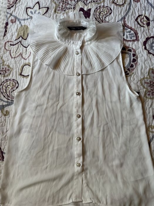 Top alb Zara marimea xs