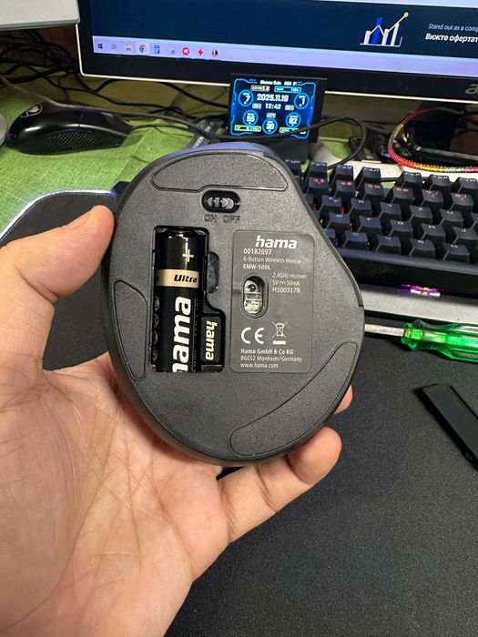 мишка Hama EMW-500L мишка за лява ръка с 6 бутона !