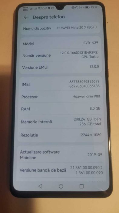 huawei mate 20X 5g 8gb 256 ram