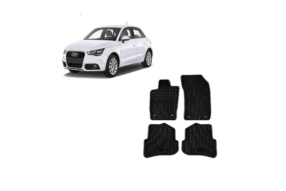 Гумени стелки Rigum съвместими с Audi A1 от 2010 до 2018г, 4 части