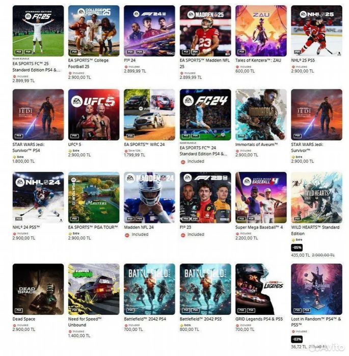 EA PLAY подписка на пс4/5 psplus игры на playstation