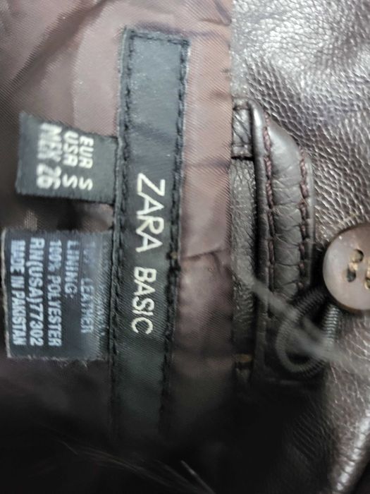 ZARA яке/сако естествена кожа