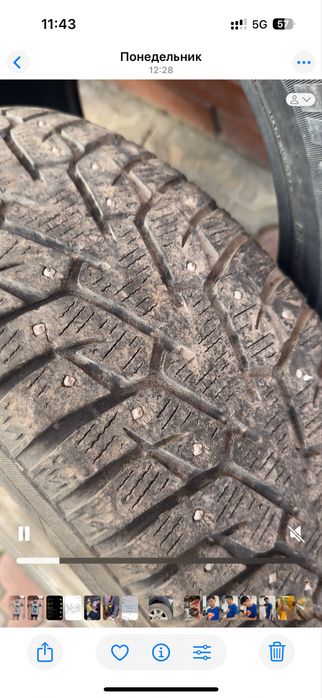 Зима с шипами. Диски с шинами