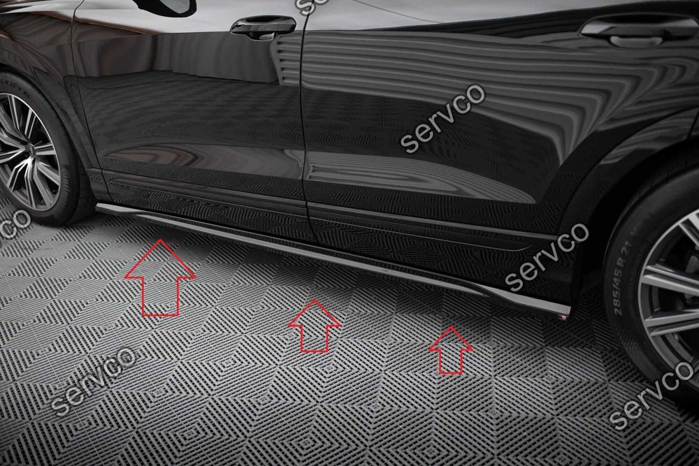 Pachet Set Splitter Exterior Lip Prelungiri Body kit tuning Audi SQ8 Q8 S-Line Mk1 Facelift 2023- v7 - Maxton Design