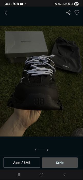 Adidasi Balenciaga Track Black and White