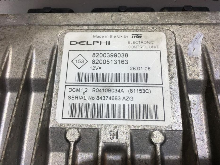 Kit Pornire / Calculator Motor Renault Clio 3 1.5dci 2005 - 2012 Cod Piesa : 8200399038 / 8200513163