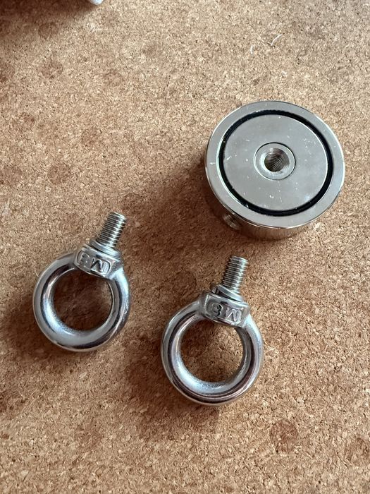 Силен неодимов търсещ магнит (fishing magnet) с халка