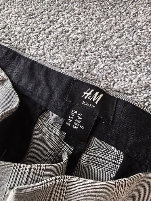 Сив кариран панталон H&M