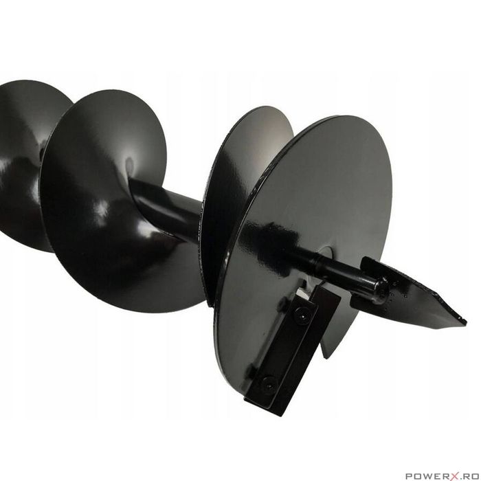 Burghiu pamant calitate premium 20 cm x 80 cm, pentru motoburghiu,