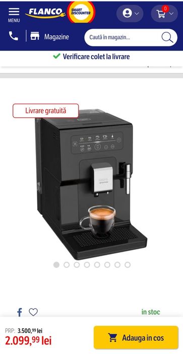Espressor automat Krups Intuition EA870810, 1450 W, 3L, 15 bar