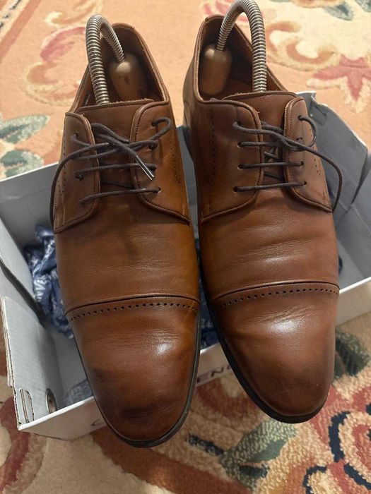 Pantofi derby bărbați Benvenuti maro din piele, 40