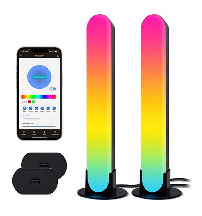 Set Lampi LED Smart, Lumina ambientala, Bluetooth, Aplicatie dedicata