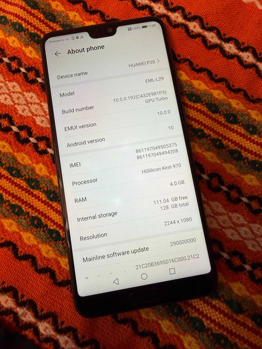 Android tелефон Huawei P20