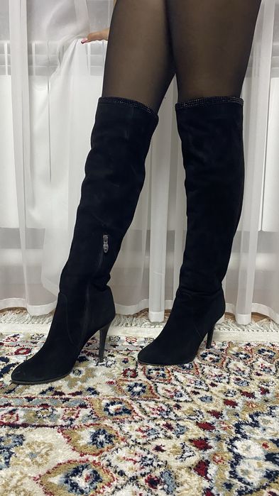 Сапоги замшевые демисезонные