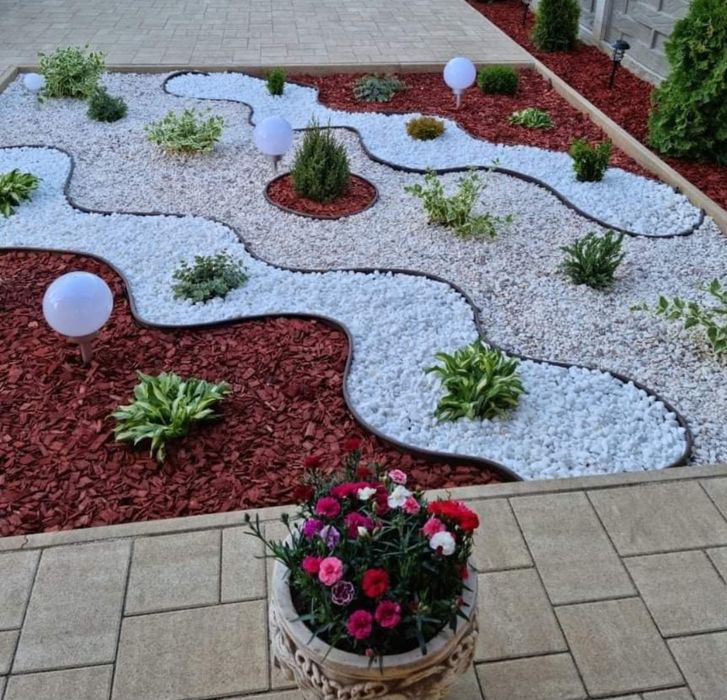 Piatra rotunjita decorativ ornamentala colturoasa  alba rosiatica  gri