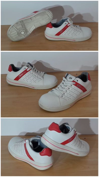 Pantofi de lucru ELTEN NORRIS alb-roșu Low ESD, Nr 42 EU