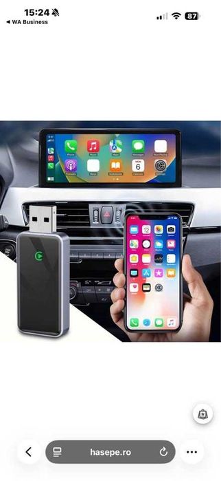 Adaptor Wireless CarPlay si Android Auto HASEPE, Iphone + Androir, nou
