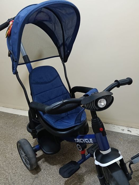 Tricicleta copii cu scaun reversibil Super Trike Albastru