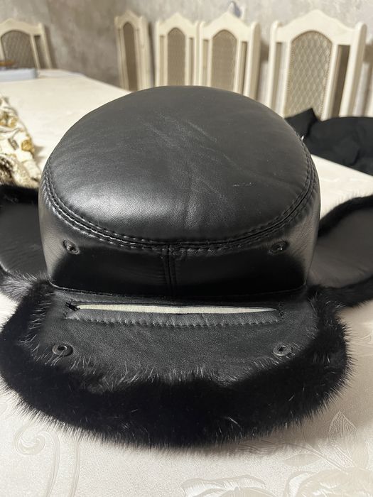 Ушанка натуральная кожа