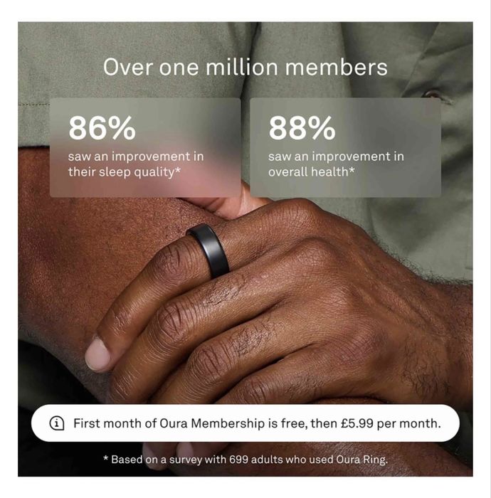 Oura ring Gen 4 , черный матовый, 10 размер