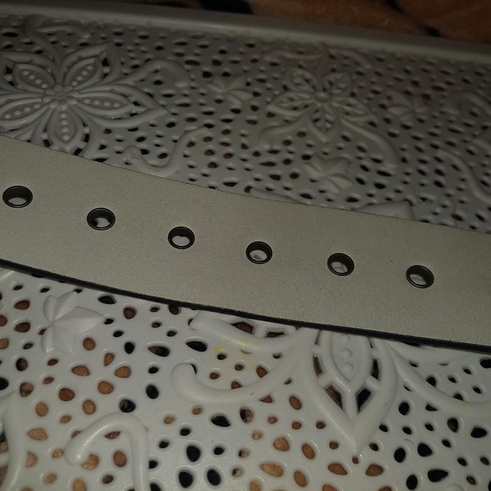 Curea piele alba piele jack& jones