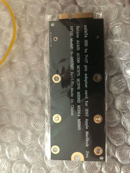 Продавам нови преходници за SSD дискове msata за macbook A1398 и A1425